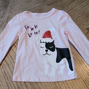 5T long sleeve doggy top with Santa hat NWOT ❤